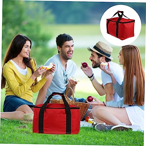 ULTECHNOVO Pizza Cake Insulation Portable Heating Lunch Box Car Heater Travel Ice Pack Insulated Food Delivery Bag Thermal Food Picnic Food Backpack Compact Picnic Cooler Bag Cake Packing Bag