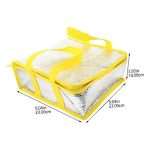 SOLUSTRE 10pcs Pizza Cooler Bag Car Decor Portable Ice Pack Cooler for Car Insulated Grocery Bags Car Insulated Bag Cake Decorating Non-woven Fabric Handle Food Bag Food Warmer Grocery Bag