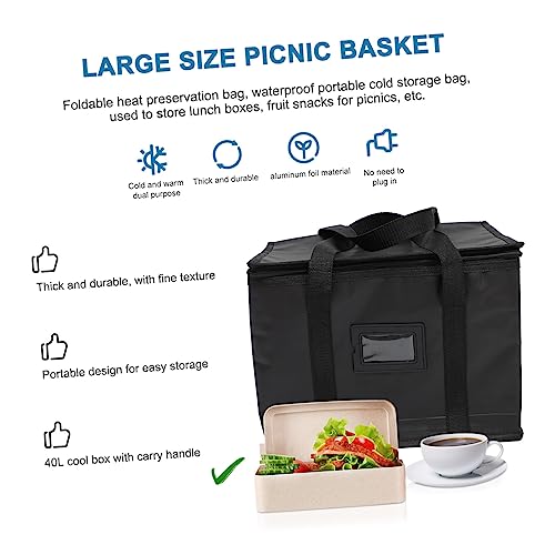 SOLUSTRE Catering Bag Insulation Bags Shopping Bags for Groceries Insulated Lunch Bags Foldable Shopping Bag Insulated Reusable Grocery Bags Insulated Food Carrier Bag