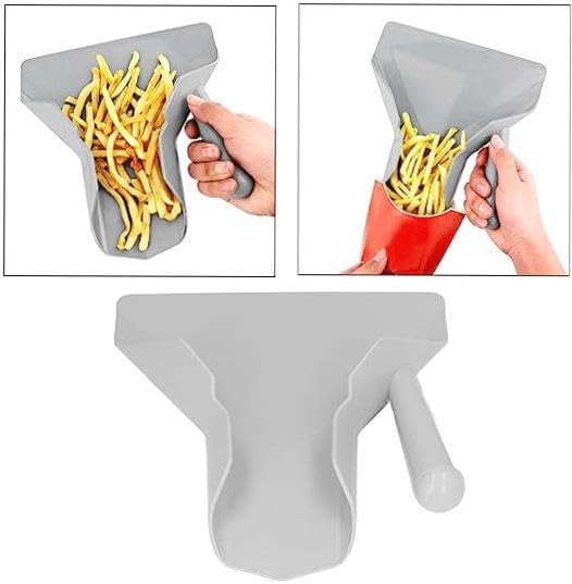 Commercial French Fry Scooper with Right Handle - Ideal Chip Popcorn Bagger for Ice Candy Snacks and Desserts - Versatile Scoop for Popcorn Chips Ice Cubes and More