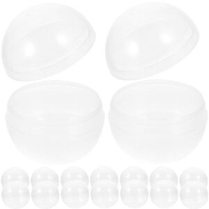 gumball machine capsules 50pcs small round capsules 50mm clear containers empty fillable capsules twisted balls for gumball vending machines surprise gift plastic ball favor