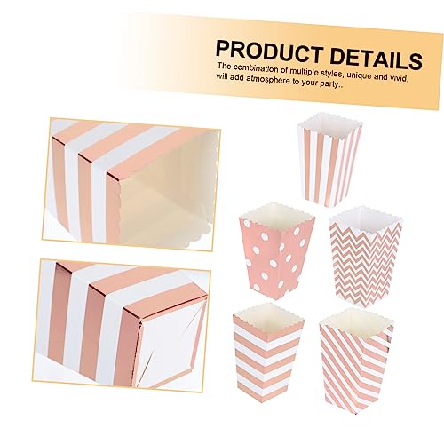 ULTECHNOVO 30pcs Popcorn Popcorn Boxes Popcorn Box Disposable Containers Paper Boxes for Food Mini Treat Boxes Snack Paper Box Sandwich Paper Cups Cardboard Popcorn Boxes Paper Storage Box