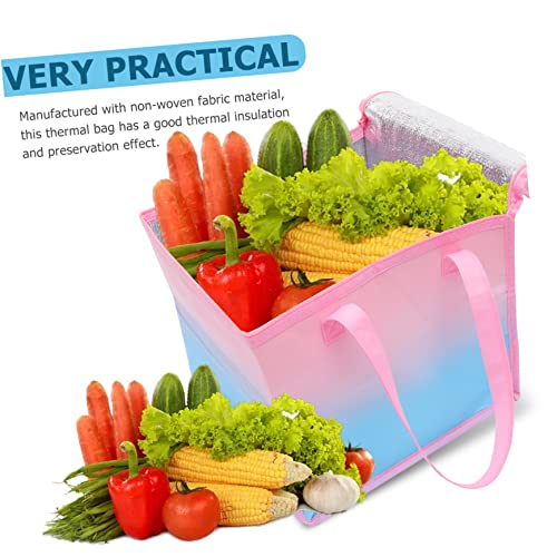 ULTECHNOVO Cake Insulation Bag Lunch Bag Cooler Decorative Outdoor Decor Camping Decor Food Transport Hot Food Bag Food Delivery Bag Portable Insulation Bag Folding Thermal Pouch Grocery Bags