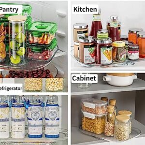 Lazy Susan for Refrigerator, Lazy Susan for Refrigerator Rectangular, Square Lazy Susan Turntable Organizer, Rectangular Turntable for Refrigerator