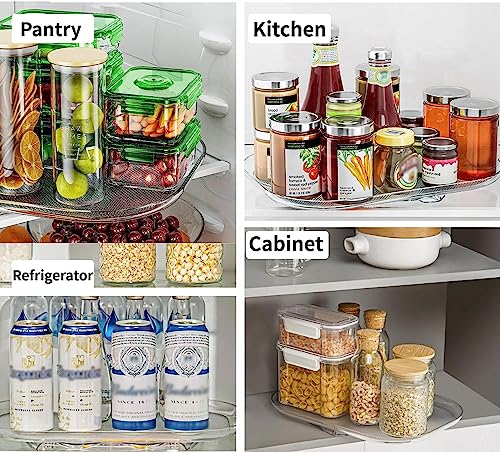 Lazy Susan for Refrigerator, Lazy Susan for Refrigerator Rectangular, Square Lazy Susan Turntable Organizer, Rectangular Turntable for Refrigerator