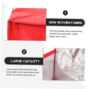 INOOMP Zip Ties Outdoor Insulation Zip Ties Outdoor Insulated Insulated Delivery Delivery for Hot Food Aluminum Tote Lunch Packing Non-woven Fabric Insulated Lunch Delivery Bag