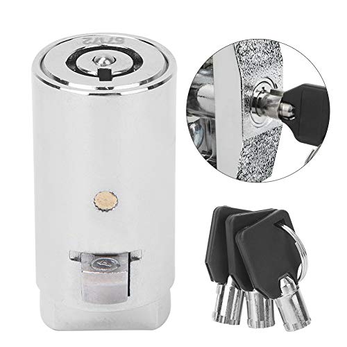 Candy Machine Lock Replacement, Zinc Alloy Chrome Color Single Opening Key Vending Machine Lock Cylinder for Automatic Selling Machines Industrial Tank Safe Box