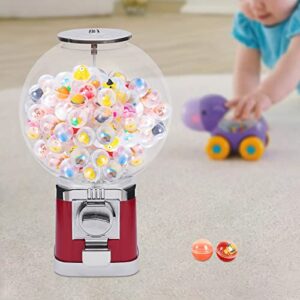 Gdrasuya10 Vending Machine, 18.11" Big Bubble Gumball Machine Lockable Candy Gumball Dispenser Machine Large Capacity Toy Vending Machine for 1.26inch Ball or Candy, Red