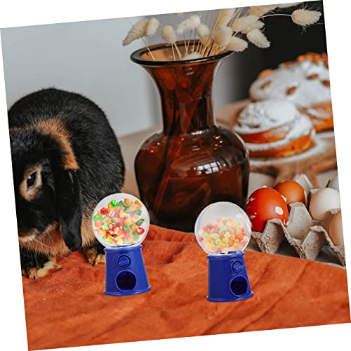 CHILDWEET 8pcs Mini Machine Rn Cake Topper Plastic Piggy Bank Mini Candy Plastic Gumball Machine for Kids Snack Dispenser Kids Piggy Bank Gumballs Machines Playthings Candy Twisting