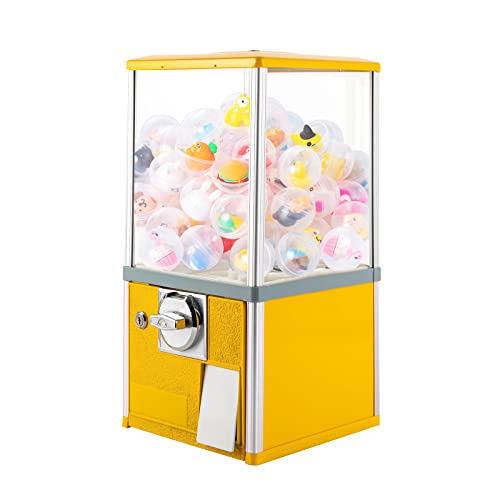 Big Gumball Machine, Commercial Candy & Gumball Vending Machine, Heavy Duty Red Metal with Large Glass Window, Coin Operated