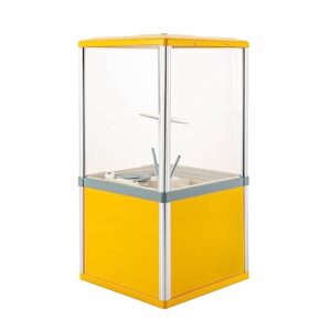 Vending Machine Huge Load Capacity Candy Machine Capsule Toy Vending Machine Prize Machine Gumball Bank Candy Vending Machine for Game Retail Stores, 11.42x10.24x10.63 Inch (Yellow)