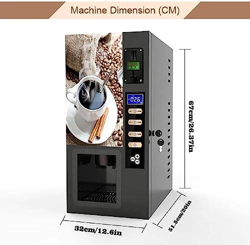 zinici Smart Commercial Coffee Maker Fully Automatic Self Coin Payment 3 Flavor Instant Hot Coffee Vending Machine Coffeemaker