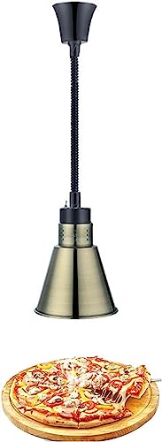 Food Warmer Lamp Food Heat Lamp with Bulb 250W Commercial Food Service Heat Lamps Catering190mm Food Heating Lamp Restaurant Hanging Chandelier (Green Bronze)