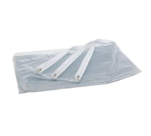 soro essentials- durable clear plastic cover for 20 tier commercial kitchen bun pan sheet rack – 28” x 23” x 61” heavy duty plastic sheet pan rack cover with zippers