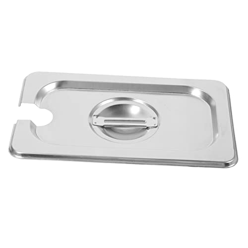 Slotted Pan Lid Stainless Steel Opening Cover Box with Lid Food Warmer Pan Lid Food Pan Cover Lid Food Plate Cover for Jam Rectangular Jam Serving Plate Lid Jam Snack Tray Lid