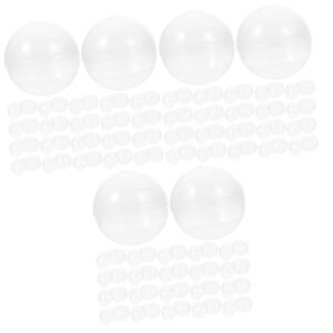 garneck 300 pcs eggs fill-able gumballs xcm ballsmulti-function refills acrylic new transparent raffle claw ornaments jewelry ing diy small sphere vending decoration