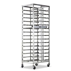 Wonetfls Commercial Baking Pan Racks Stainless Steel 15 Tier Bakery Shelf with Universal Wheels Heavy Duty Speed Rack Hotel Kitchen Movable Bun Racks