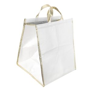 inoomp tote bags food delivery aluminum tote cooler nonwoven peritonealwaterproof packing insulated bag