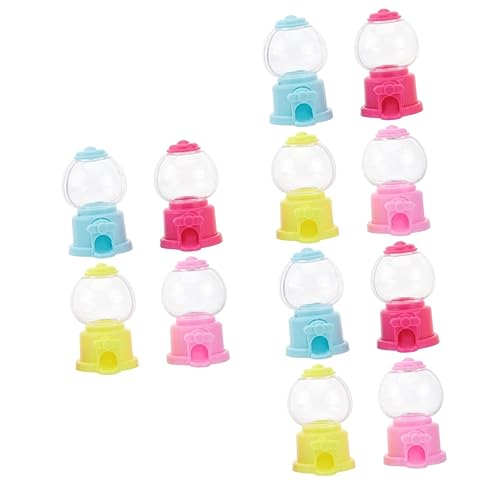 NOLITOY 12 pcs Favors Dispenser Colorful for Plastic Machines Bubble Miniature Nut Green Candy Desktop Grabbing Bank Rotatable Vending Gumball Gifts Kindergarten Blue Decoration