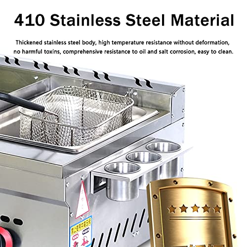 Commercial Countertop Gas Griddle - Stainless Steel Teppanyaki With Adjustable Temperature - High-Quality LPG Gas Grill For Outdoor Catering