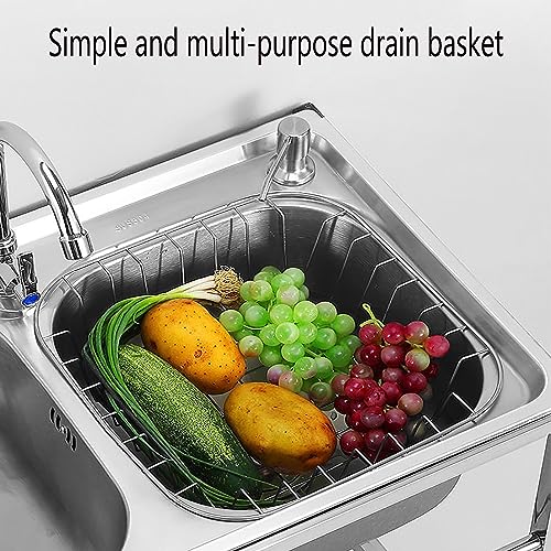 APCHJOJ Freestanding Utility Sink, Utility Sink Double Bowl Stainless Steel Commercial Kitchen Sink with Faucet for Laundry Room Backyard Garage 80 * 43cm doubleslot