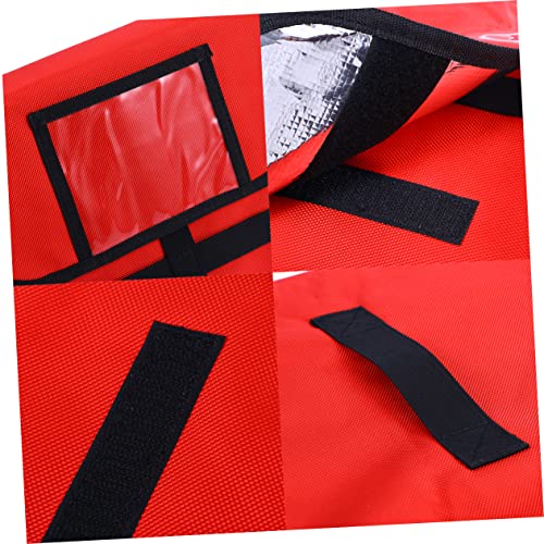 Alipis Car Organizer Bag Car Tote Backpack Organizer Pouch Thermal Pizza Bag Pizza Hot Bag Food Delivery Food Delivery Bag Pizza Carrier Convenient Tote Bag Pizza Stand Storage Bag Red