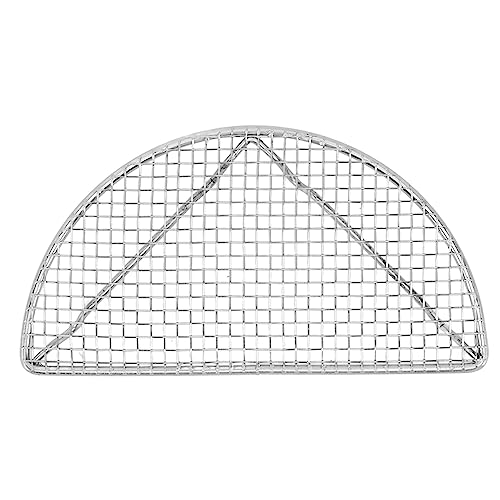 EMUKOEP Cooling Racks for Baking Stainless Steel Wire Cooking Rack High Temperature Resistant Oven Safe for Cooking Roasting Grilling (Medium Semicircle 18CM)