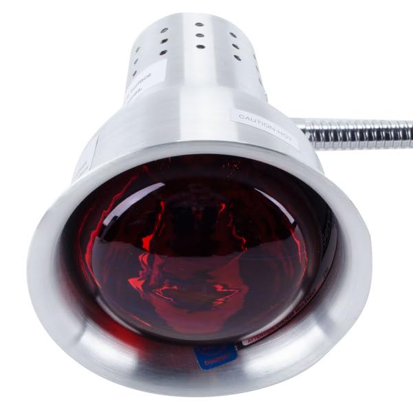 39" Commercial Heat Lamp – Flexible Glow, Aluminum Single arm Warmer with red Bulb for Kitchen & Restaurant, HL819500, 120V 250W