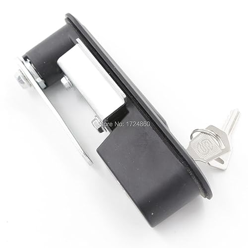 Black Electric Cabinet Lock Metal Black Plane MS711 Round Locks 2 Pcs Keys