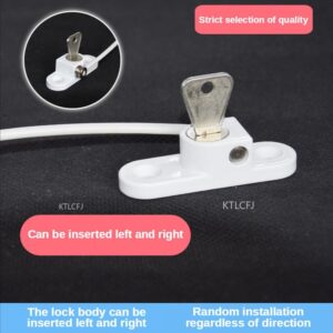 Window Anti-theft Ventilation Limiter Fixed Door and Window Latch Children's Safety Lock Anti-falling Protective Lock - (Color: White)
