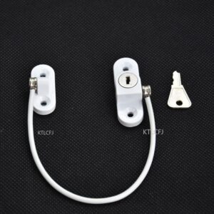 Window Anti-theft Ventilation Limiter Fixed Door and Window Latch Children's Safety Lock Anti-falling Protective Lock - (Color: White)