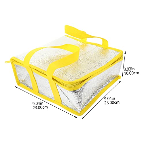 Beatifufu 10pcs Pizza Cooler Bag Car Organizer Bag Cooler for Car Portable Cooler Catering Supply Pizza Heat Bag Takeout Thermal Bag Delivery Storage Bag Hot Food Bag Insulated Bag Handle