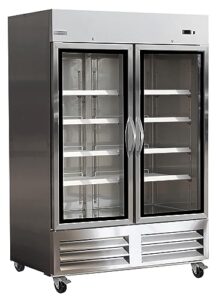 rvr-54g | 54" stainless steel glass door reach-in refrigerator