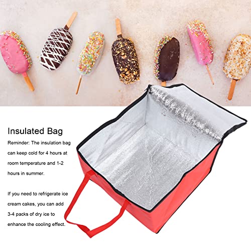 Insulated Bag Food Delivery Bag - Multi Size Non Woven Fabric Warmer Keeping Aluminum Foil Baking Portable Insulation Bag(2)