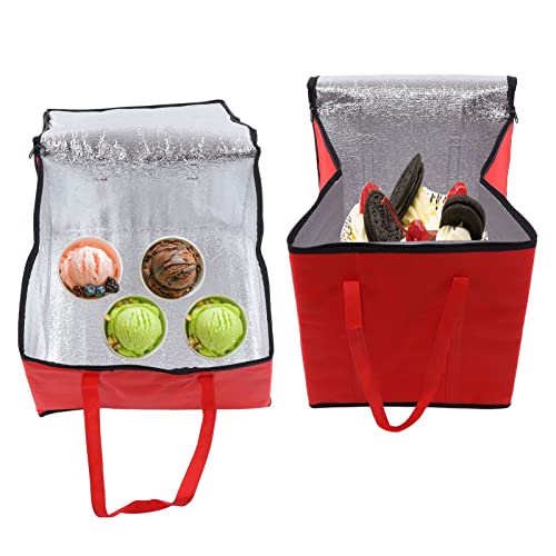 Insulated Bag Food Delivery Bag - Multi Size Non Woven Fabric Warmer Keeping Aluminum Foil Baking Portable Insulation Bag(2)