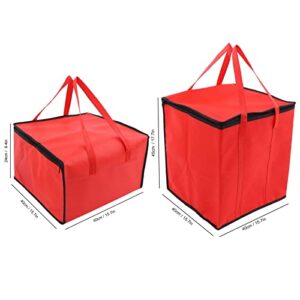 Insulated Bag Food Delivery Bag - Multi Size Non Woven Fabric Warmer Keeping Aluminum Foil Baking Portable Insulation Bag(2)