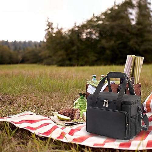 Travel Food Bag, Food Delivery Bag, 15L Reusable Thermal Insulation Bag, Leak Proof Food Transport Hot/Cold, Travel Insulated Bag, Beach Cooler Bags for Picnic Camping, 302323cm/11.819.069.06 inc