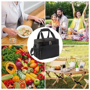 Travel Food Bag, Food Delivery Bag, 15L Reusable Thermal Insulation Bag, Leak Proof Food Transport Hot/Cold, Travel Insulated Bag, Beach Cooler Bags for Picnic Camping, 302323cm/11.819.069.06 inc