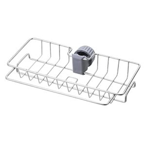 seroni stainless steel tap shelf for sponges, wipes and sink accessories large