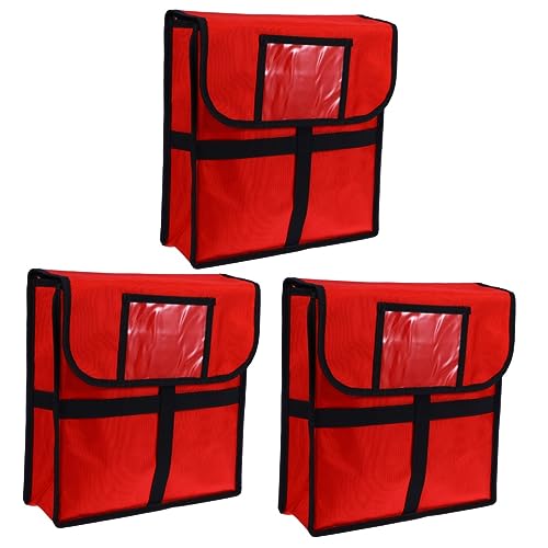 Cabilock Pizza Pizzazz 3pcs Para Comida Backpack Organizer Insert Alimentum Food Bag Pizza Transport Bags Camping Insulated Bag Tote Bag Pizza Bag Storage Bag Pizza Warmer Bag Red Totebags