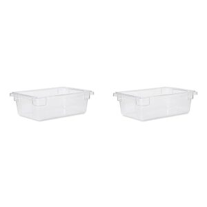 rubbermaid commercial products,polycarbonate food storage box/tote for restaurant/kitchen/cafeteria, 3.5 gallon, clear (fg330900clr) (pack of 2)