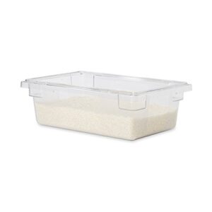 Rubbermaid Commercial Products,Polycarbonate Food Storage Box/Tote for Restaurant/Kitchen/Cafeteria, 3.5 Gallon, Clear (FG330900CLR) (Pack of 2)