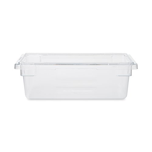 Rubbermaid Commercial Products,Polycarbonate Food Storage Box/Tote for Restaurant/Kitchen/Cafeteria, 3.5 Gallon, Clear (FG330900CLR) (Pack of 2)