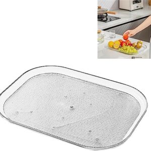 Lazy Susan for Refrigerator, 14'' Lazy Susan Turntable, Square Lazy Susan Fridge Organizer, Lazy Susan for Cabinet, Table, Pantry, Kitchen, Countertop (1PC)