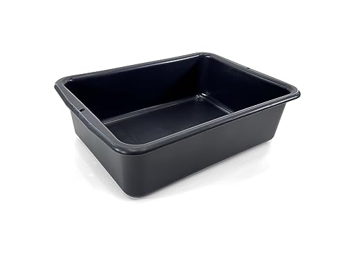 Bus Tub Large Commercial | Bus Box 20" x 15" x 6" | Dark Gray Polypropylene Plastic. (4 Pack)