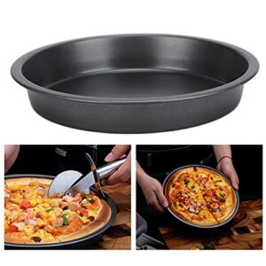 ARTYSHILS 2 Pcs Non Stick Pizza Pan Round Pizza Tray Deep Thickened Carbon Steel Baking Pan for Kitchen Bakery(9in)