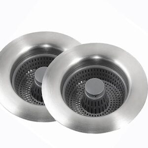 3-in-1 stainless steel sink aid sink stopper kitchen drain kitchen sink odor filter 3-in-1 stainless steel sink aid sink strainers for kitchen sink food catcher (color : 2, size : medium)