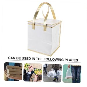SOLUSTRE Insulated Bag insulated bag cloth insulated reusable grocery bags disposable cooler large cooler bag cooler bags insulated cooler bag food carrier Fresh food bag