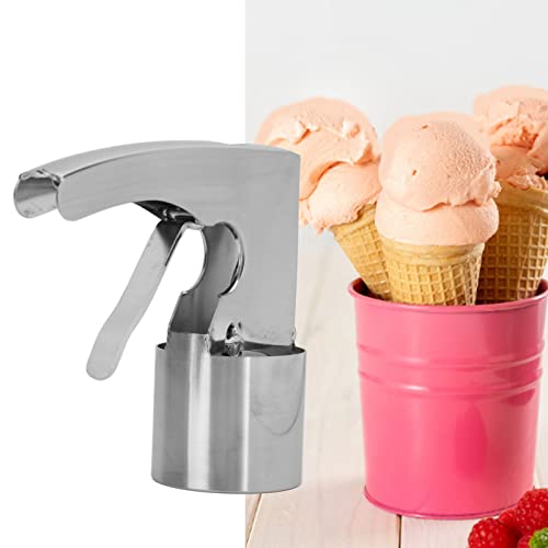 Original Ice Cream Scoop, Spring Powered Trigger Cylinder Ice Cream Scoop S304 Stainless Steel Cylinder Design for Home