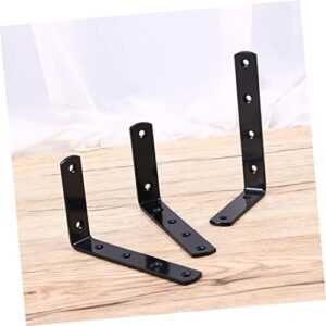 Angoily 8pcs Flat Corner Brace Heavy Duty Shelf Bracket Corner Brace Bracket L Brackets Heavy Duty Hanging Shelves for Wall Stainless Steel Shelf Wall Mounted Wall Hanging Brace Shelf Fold